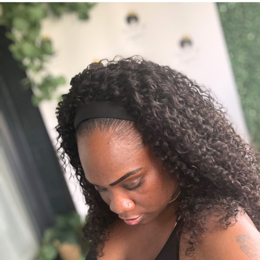 Burmese curly Headband Wig